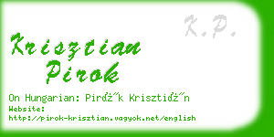 krisztian pirok business card